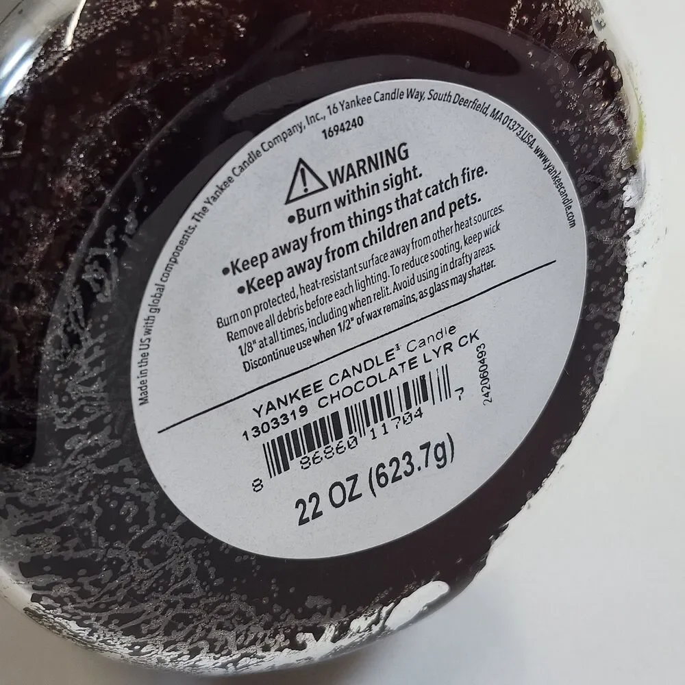 Yankee Candle Chocolate Layer  Cake Large Jar 22oz Scented NEW USA Aroma